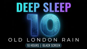 Instant Deep Sleep: 10 Hours of Rain in Old London (Black Screen)